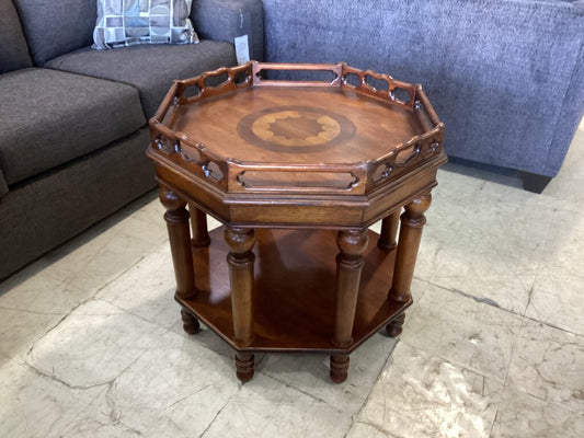 85415 - Octagonal Two-Tiered Side Table 28x28x27
