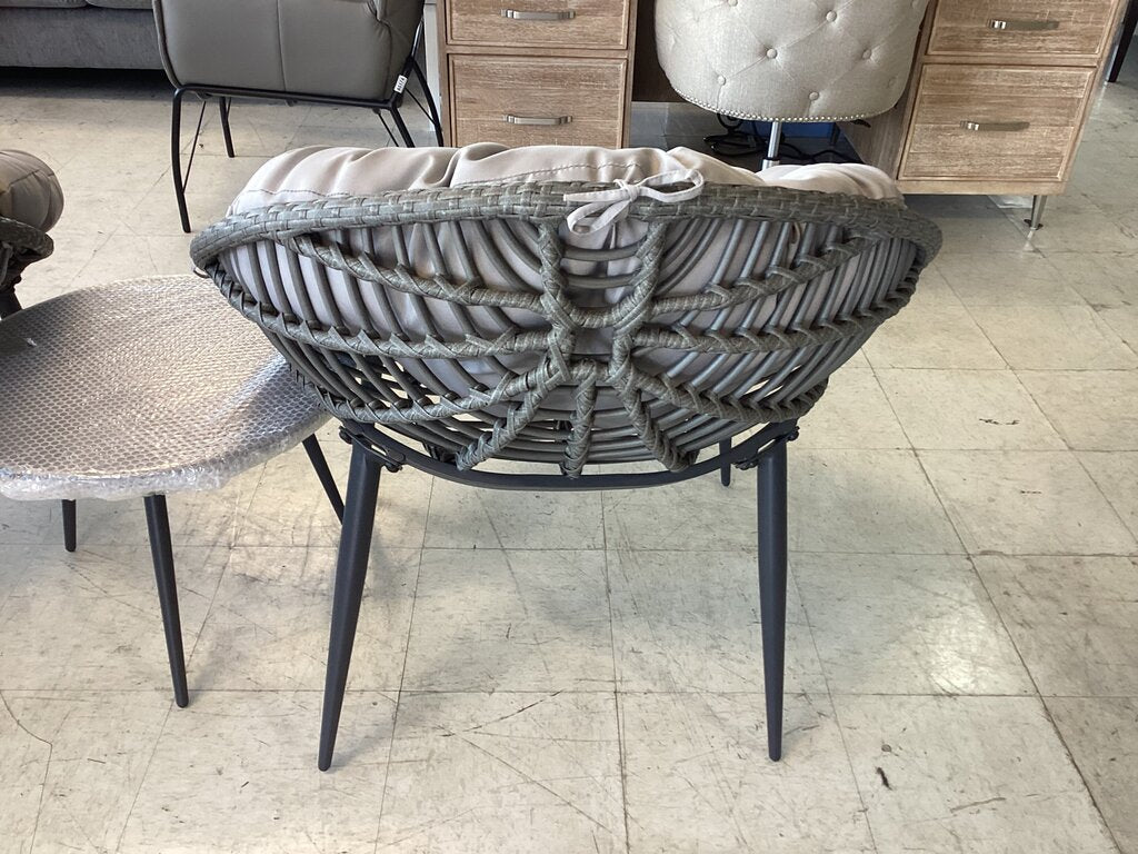 85447 - Lizzie Pair of NEW Club Chairs w/ Side Table (36x36x32)(20x16)