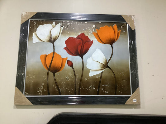 85485 (8536-1) Poppies Framed Painting 56x44