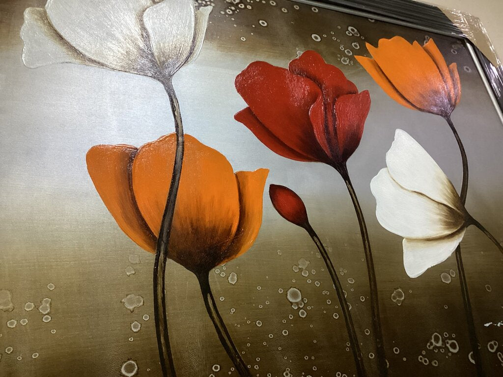 85485 (8536-1) Poppies Framed Painting 56x44