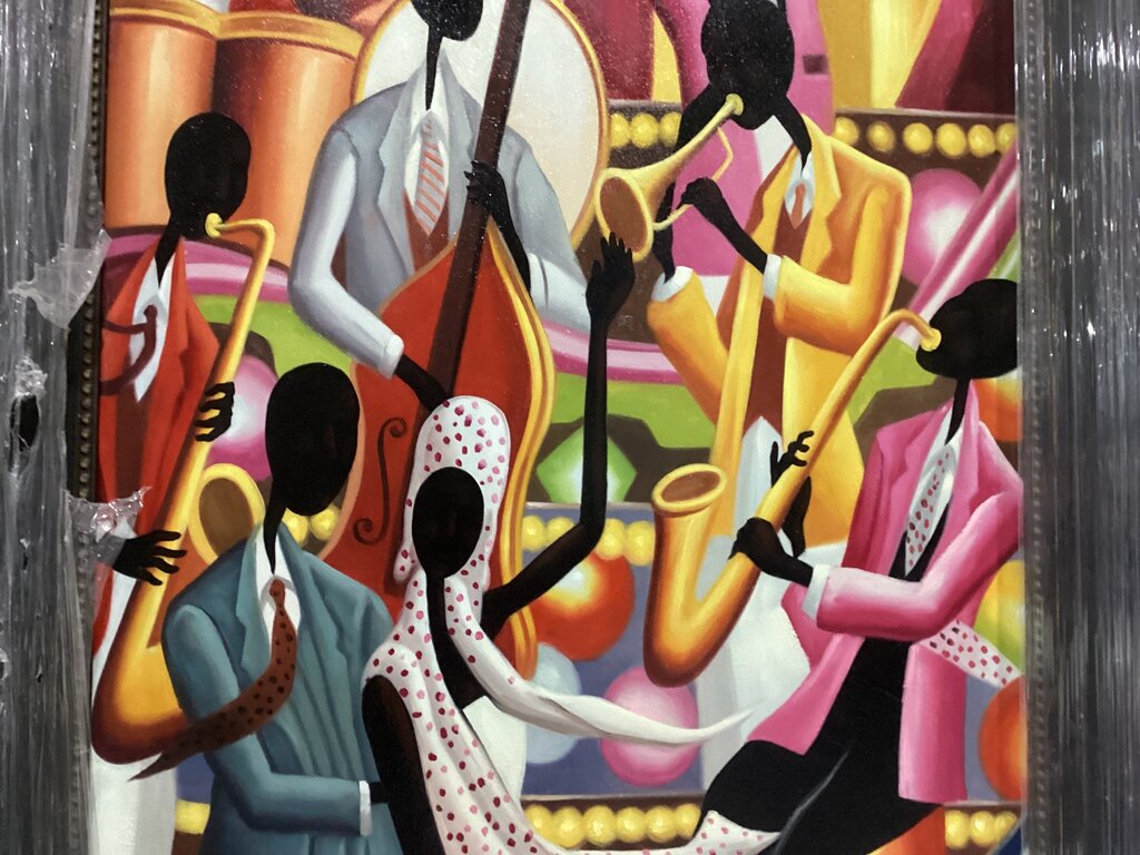 85479 (8535-10) Jam Session Framed Painting 32x44