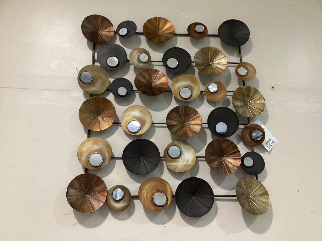 85465 Modern Circles Metal Wall Art 35x30