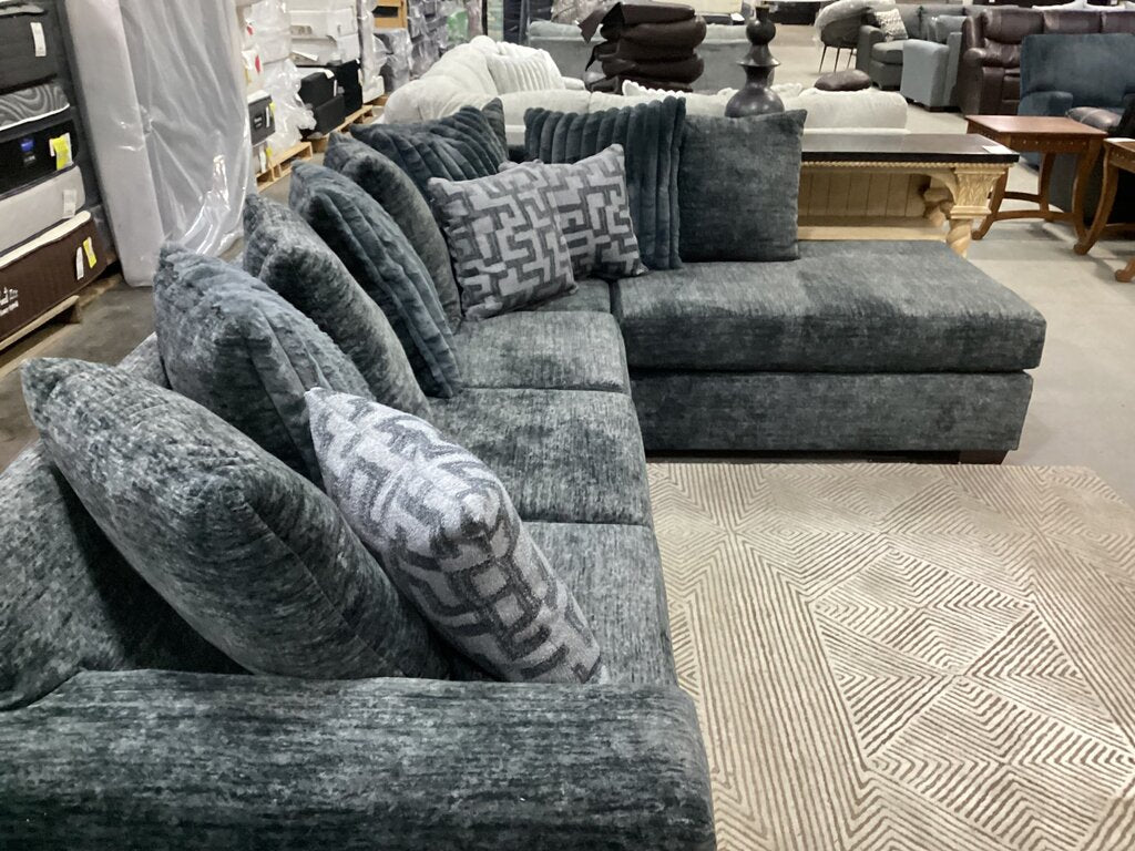 Galactic Charcoal NEW 2pc Sectional 118x88x33 (2865-07S/07L)