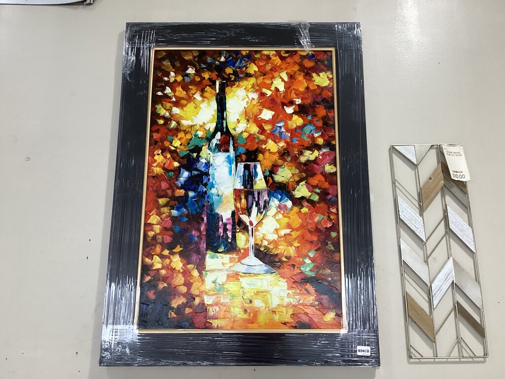 85478 (8535-9) Wine For Emotions Framed Painting 32x44