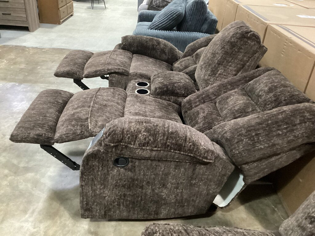 85590 - Ashley Soundwave Chocolate Reclining Loveseat 74x36x42