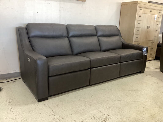 85640 (8538-1) Bernhardt Germain Leather Power Reclining Sofa 85x38x39