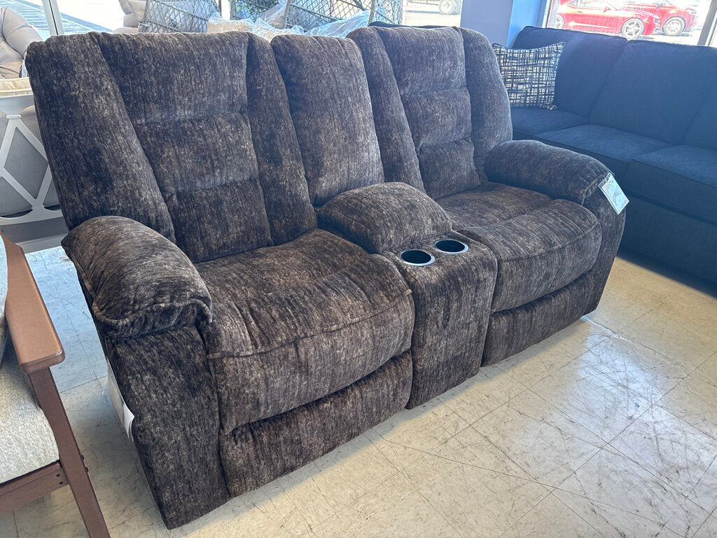 85590 - Ashley Soundwave Chocolate Reclining Loveseat 74x36x42