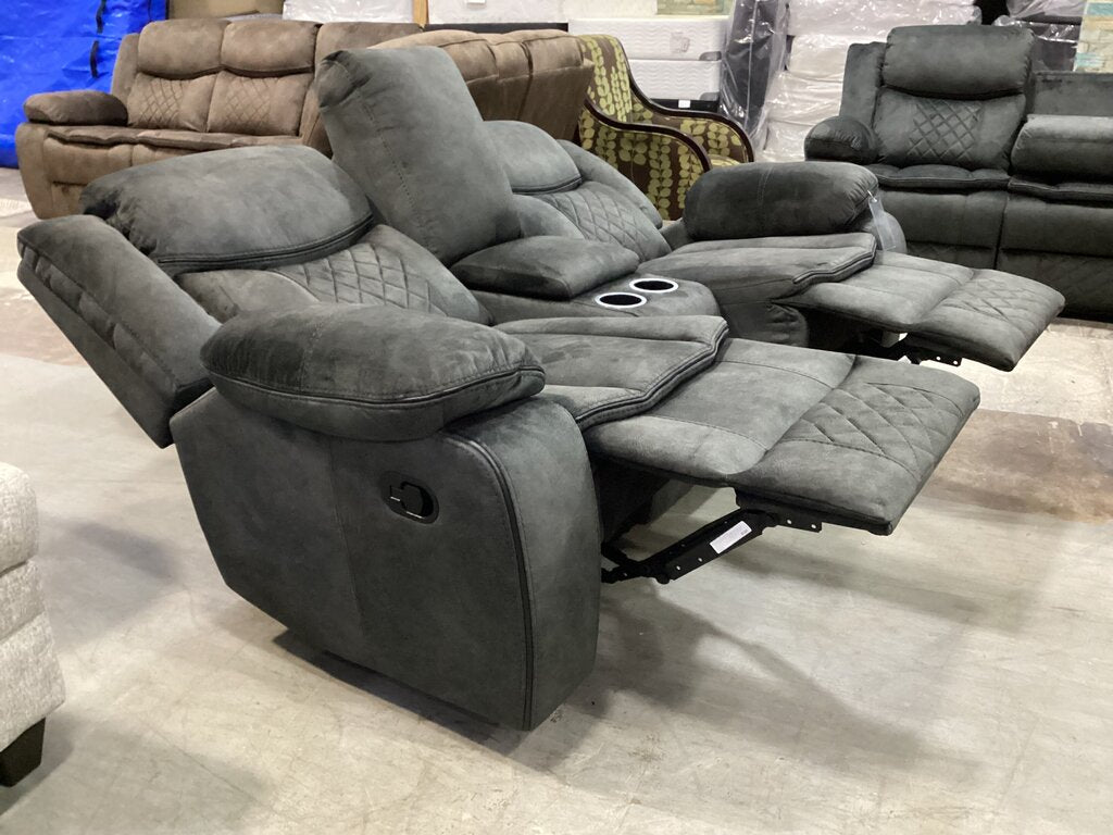 Silverado Gray NEW Motion Loveseat 75x34x40 (660021)