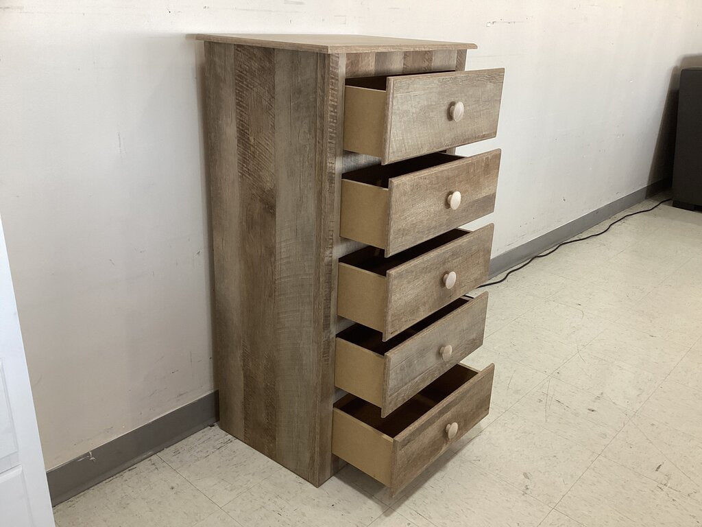 244416 - Mountain Oak NEW 5 Drawer Chest 24x16x44
