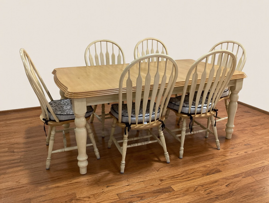 85750 Farmhouse 7 Pc Dining Set 41x56-74x31