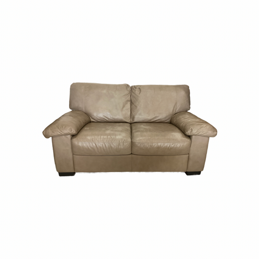 85776 (8539-1) Tan Leather Loveseat 65x37x34