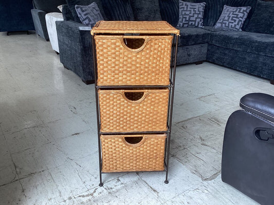 85780 Wicker 3 Drawer Organizer 16x13x35