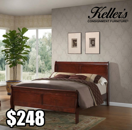 LP Cherry NEW Queen Bed Frame (G-119431)