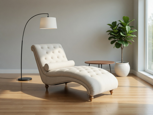 85783 - Tufted Chaise Lounge 28x63x32