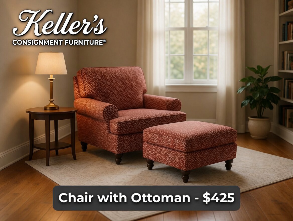 85769 - King Hickory Leopard Chair and Ottoman (40x36x36)(26x31x18)
