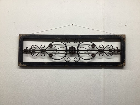 85466 - Rustic Wood and Metal Wall Art 40x1x12