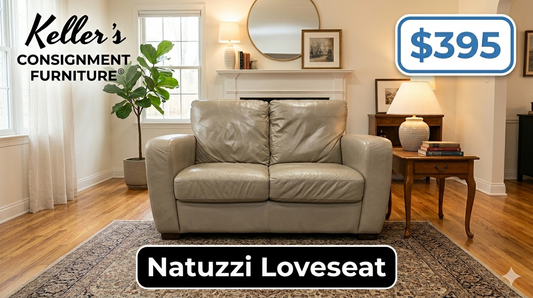 85807 - Natuzzi Leather Loveseat 58x35x33