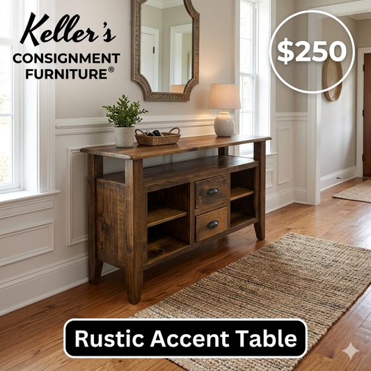 85809 - Rustic Wooden Storage Console 48x15x30