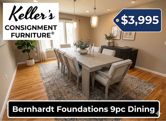 85789 - Bernhardt Foundations 9pc Dining Set 43x102x30