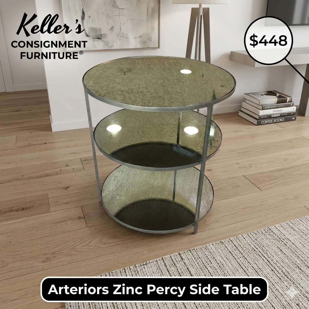 83712 - Arteriors Zinc Percy Side Table 28x28x30