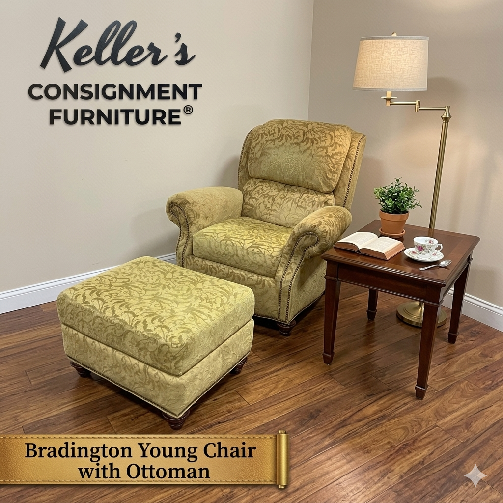 85680 - Bradington Young Lean Back Chair w/Ottoman (39x36x39)(27x23x18)