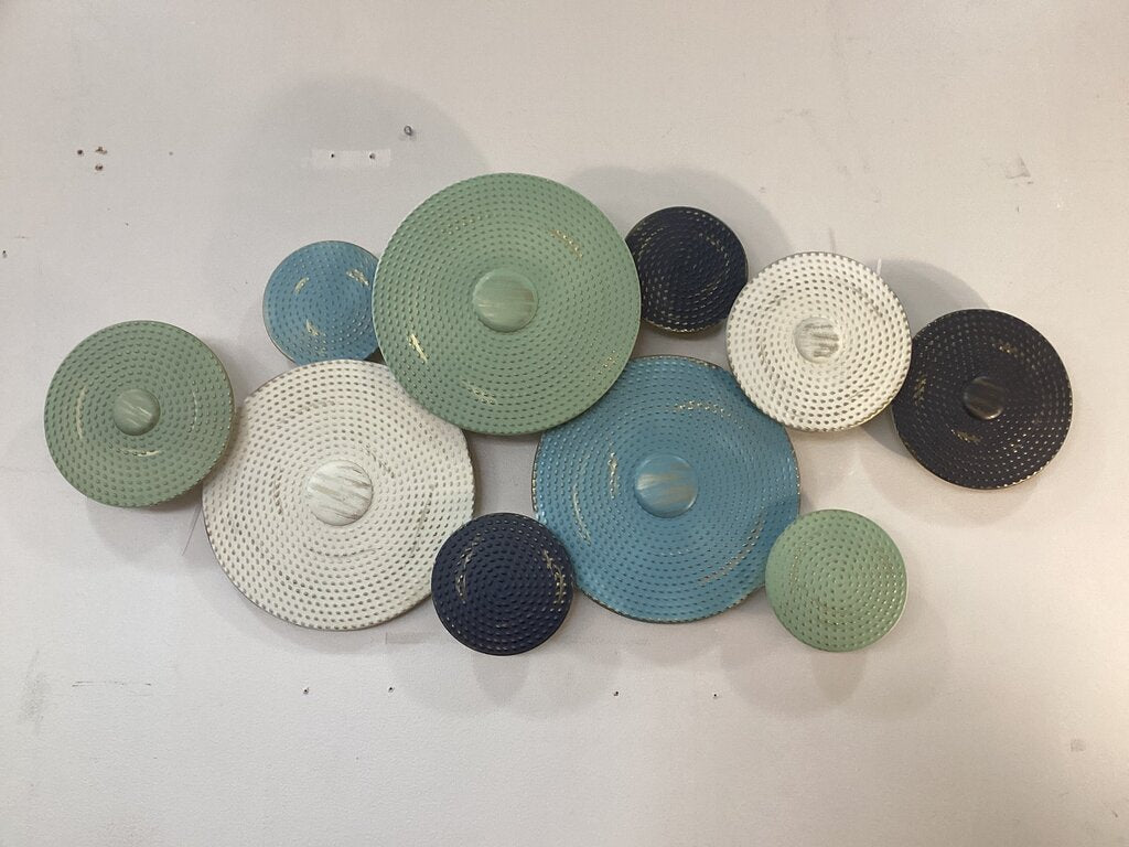 85967 - Distressed Metal Plates Wall Decor 43x19x2