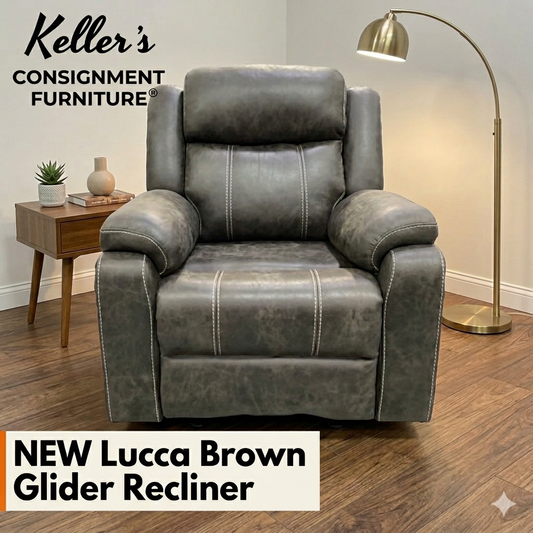Lucca Brown NEW Glider Recliner 35x31x40 (679322)