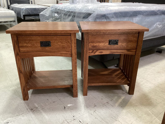 86064 Mission Style Pair of Nightstands 23x19x27