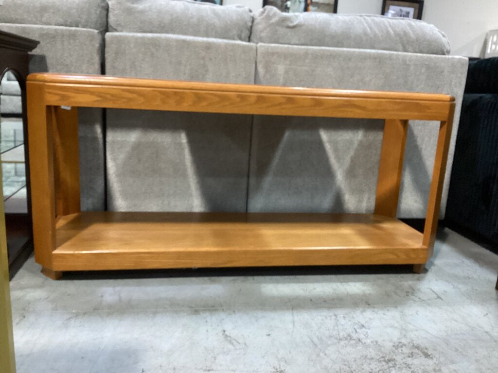 85994 - Oak and Glass Sofa Table 55x18x26