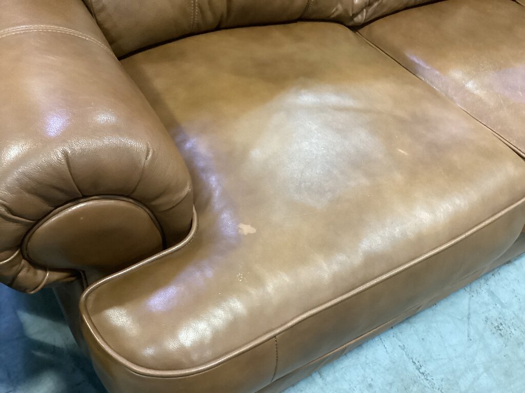 86081 - Ashley Grayson Tan Leather Sofa 90x36x40
