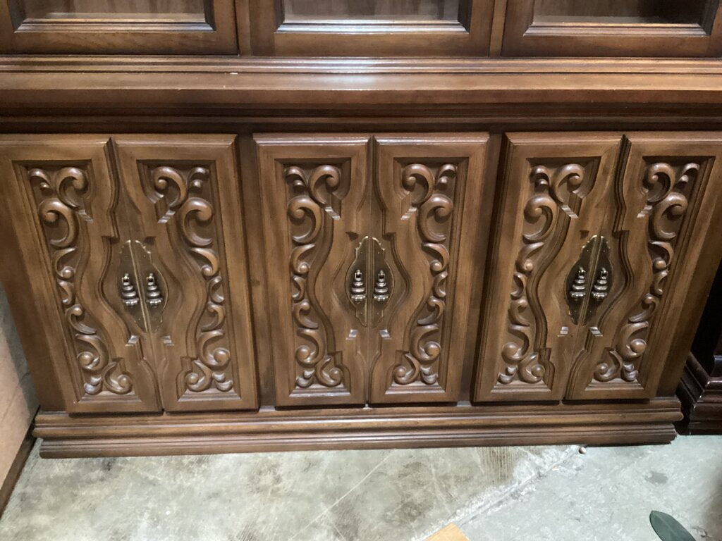 86099 Vintage Wood China Cabinet 50x17x74