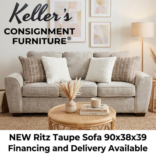 Ritz Taupe NEW Sofa 90x38x39 (12503-5864)