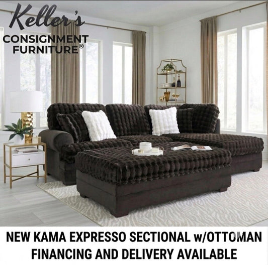 Kama Expresso NEW Sectional w/Ottoman 126x79x40 (7010/7030-2251)