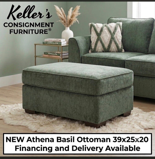 Athena Basil NEW Ottoman 39x25x20