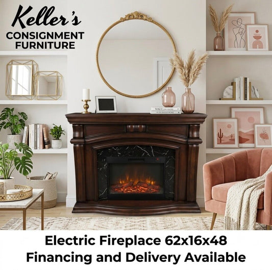 86067 - Electric Fireplace 62x16x48