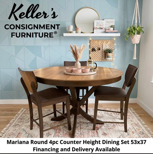 86136 - Marina Round Counter Height 4pc Dining Set 53x37