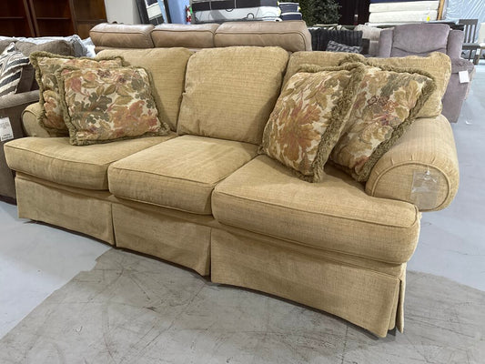 86158 - Traditional Beige/Gold Sofa 92x39x36