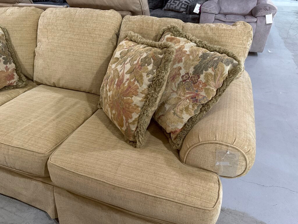 86158 - Traditional Beige/Gold Sofa 92x39x36