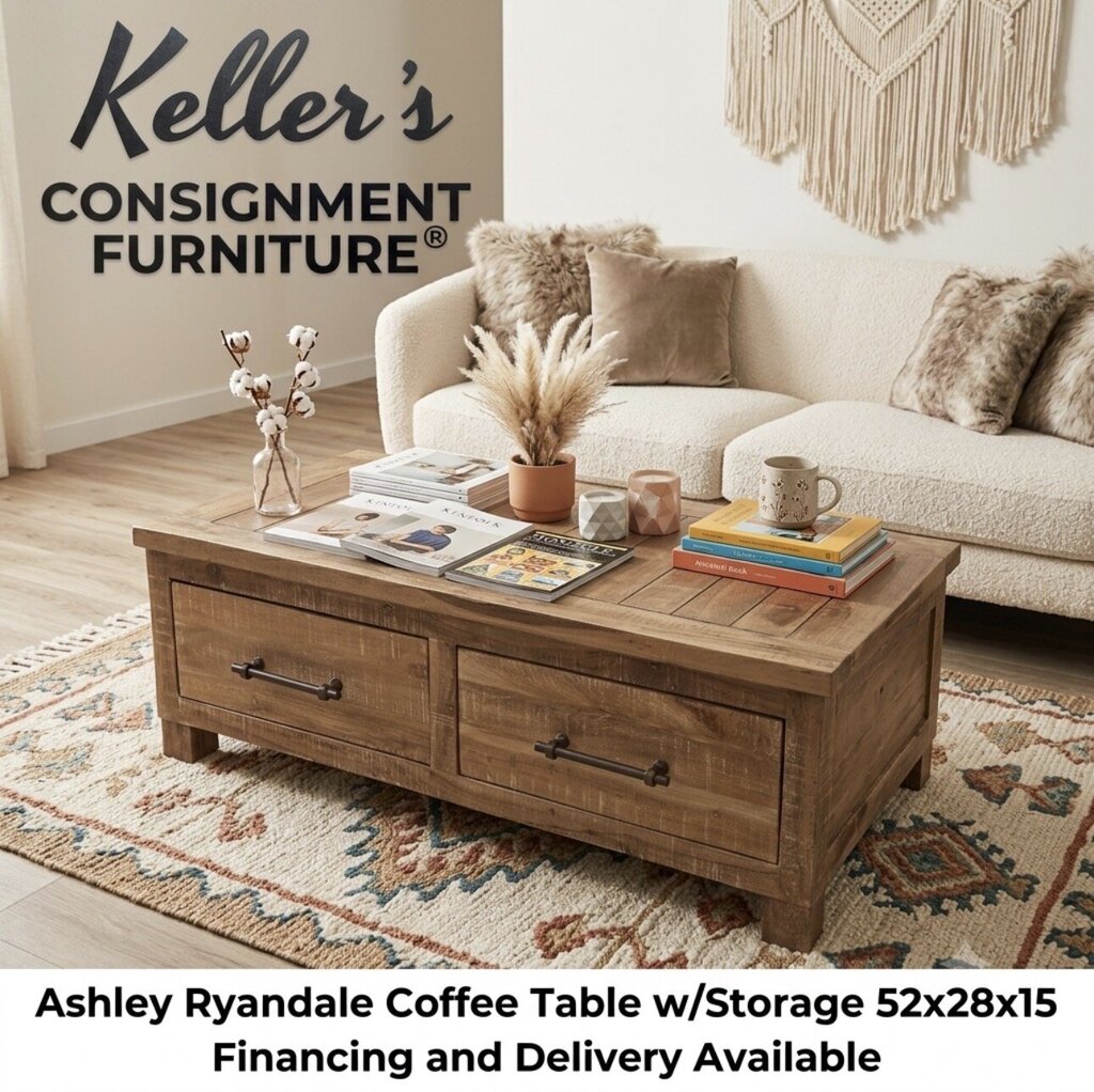 85919 - Ashley Ryandale Brown Cocktail Table w/Storage 52x28x15