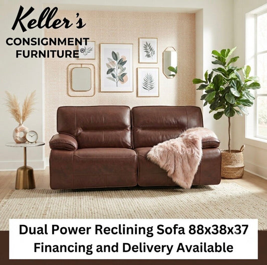 86197 - Dual Power Reclining Sofa 88x38x37