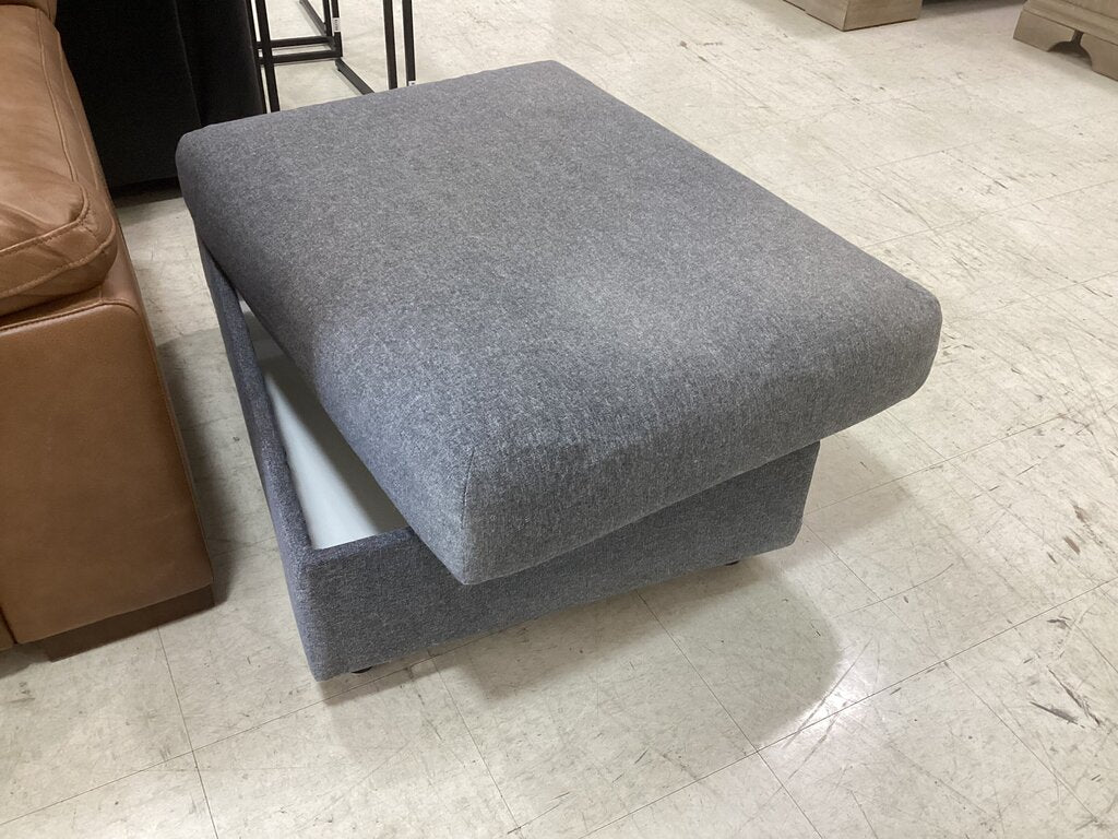86223 - Gray Storage Ottoman 37x28x16