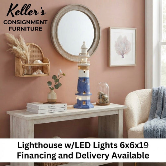 86217 (8442-43) Lighthouse w/LED Lights 6x6x19