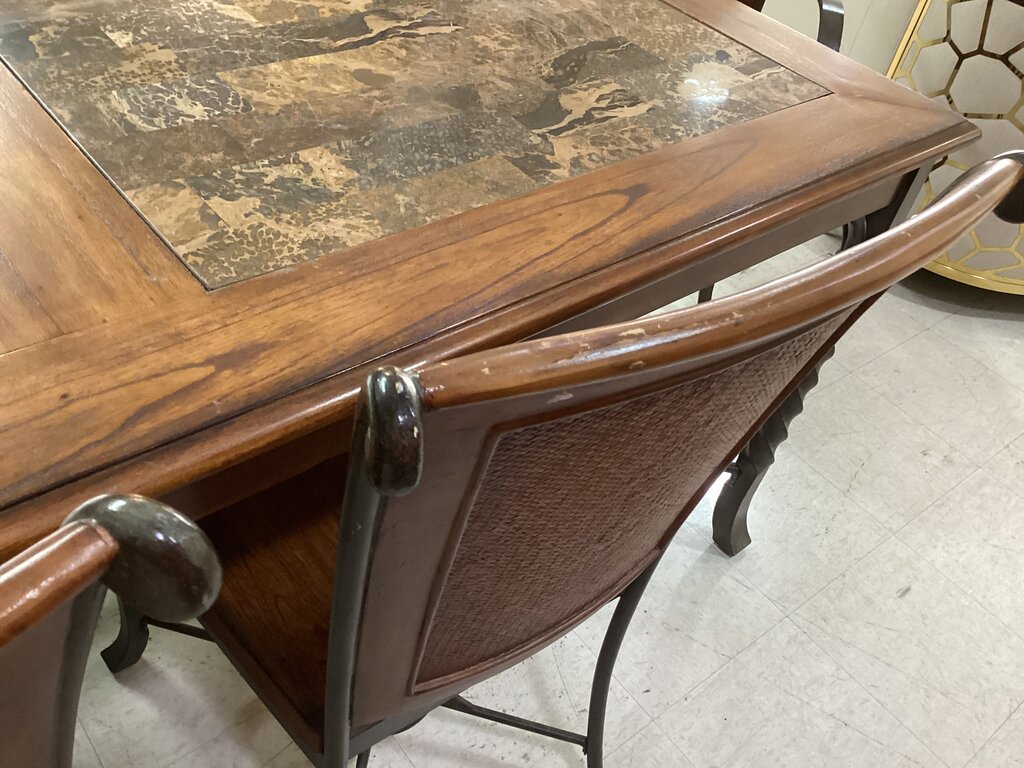 86287 - Riverside Camden 7pc Iron Base Dining Set 40x72x30