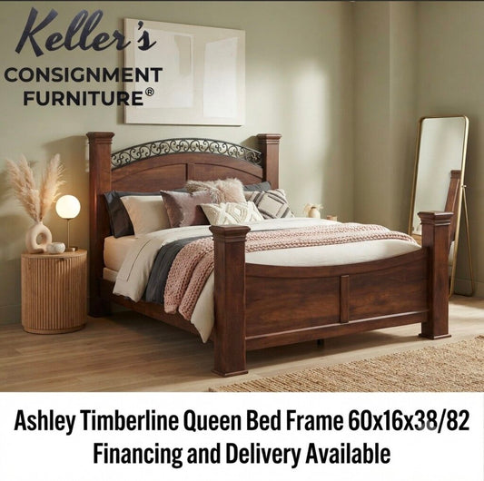 86288 - Ashley Timberline Queen Bed Frame 67x94x61/34