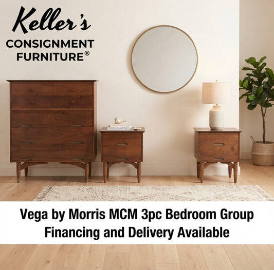 86281 - Vega By Morris MCM 3pc Bedroom Group (22x15x25)(38x19x44)