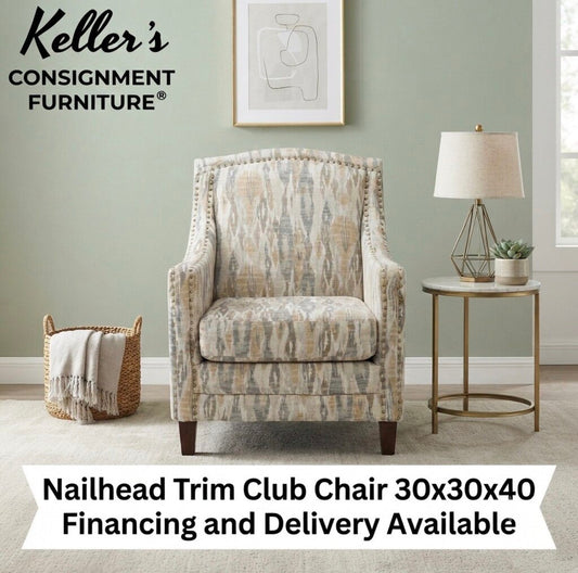 86293 - Nailhead Trim Club Chair 30x30x40