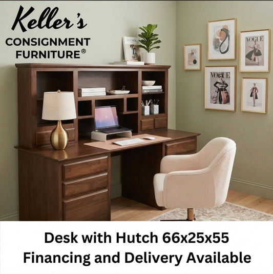 86298 - Desk w/ Hutch 66x25x55