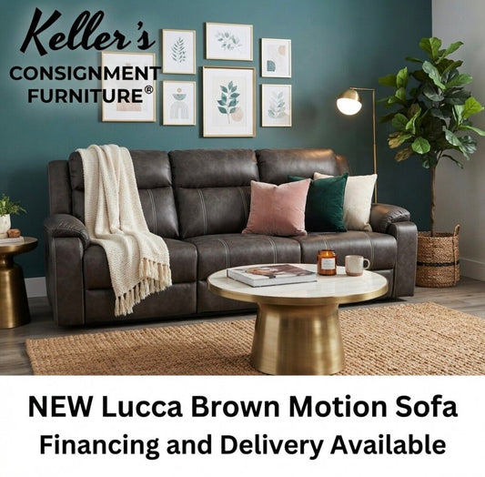 Lucca Brown NEW Motion Sofa w/Drop Down Console 82x30x38 (679320)