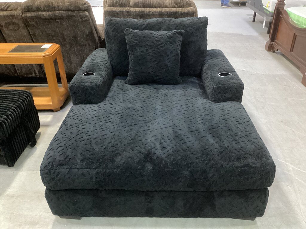 Onyx NEW Chair 1/2 Chaise Lounge M12137 (86991-3022)