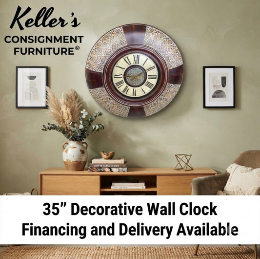 86315 - Large Decorative 35in Wall Clock